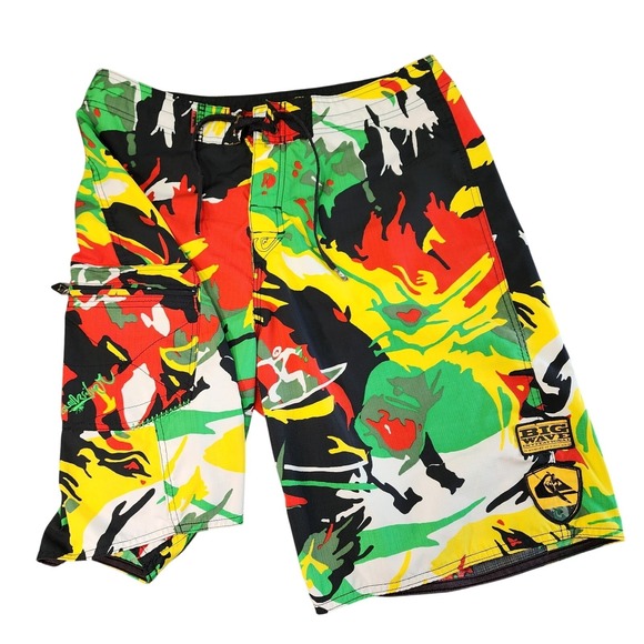 Quicksilver Eddie Aikau Board Short 34 Men Memorial Big Wave Invitational 11" - Picture 1 of 13